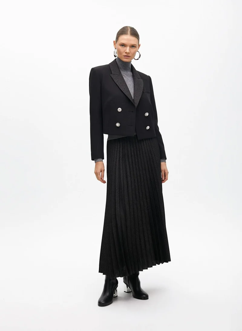 لولا كساديمونت Pleated Midi Skirt Animal Print